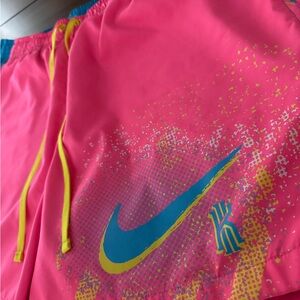 Nike Kyrie Irving Men’s 2XL Athletic Shorts – Pink, Lined, Drawstring, Pockets